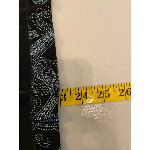 Alex Evenings Black Blue Paisley Print Jacket & Tank Set Medium - Picture 10 of 16